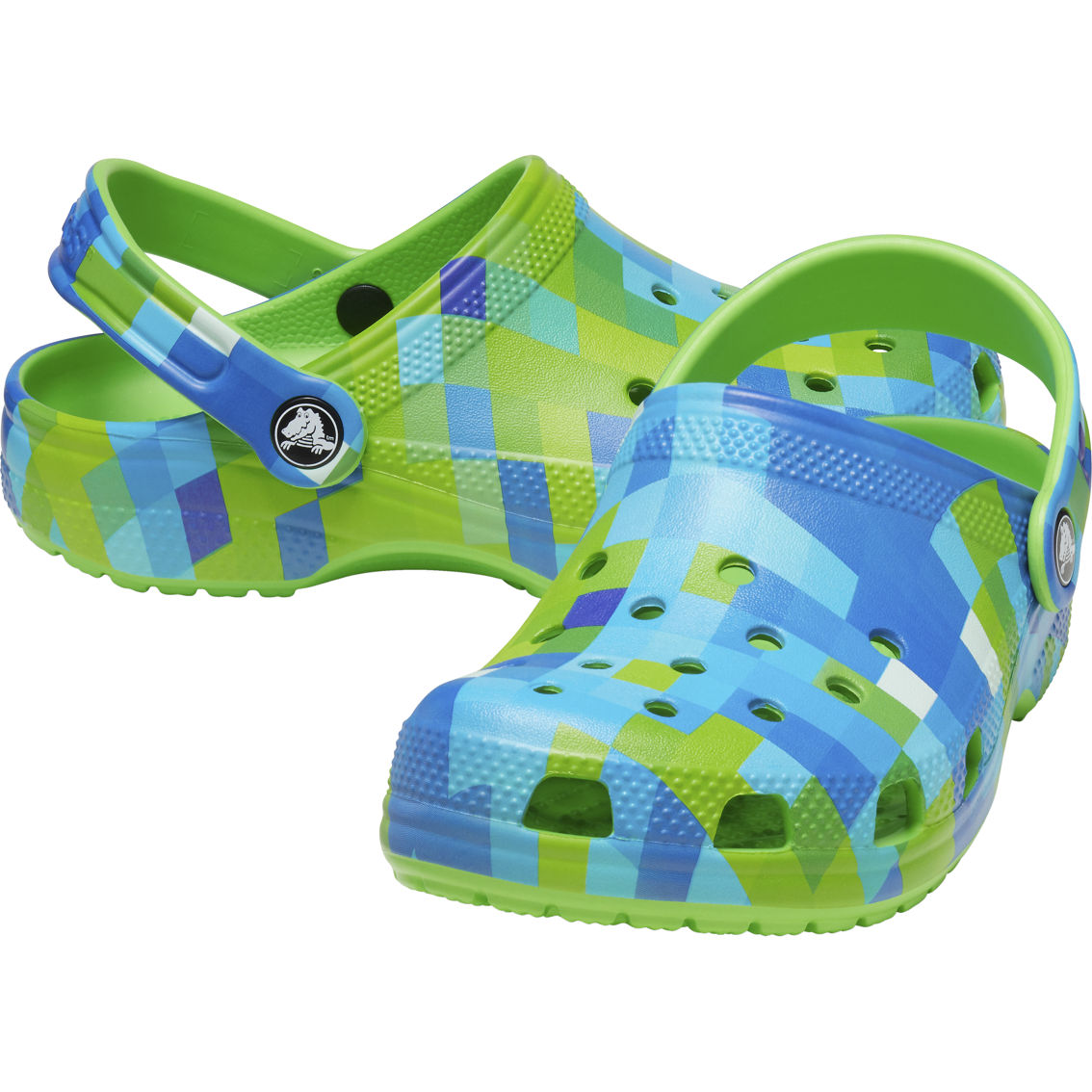 Crocs Grade School Boys Classic Digi Block Clogs - Image 6 of 7