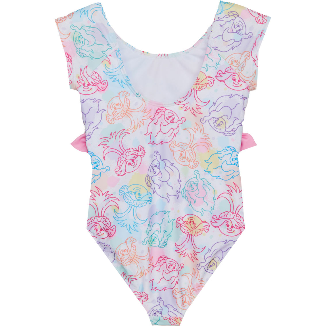 Universal Little Girls Trolls 1 pc. Swimsuit - Image 2 of 2