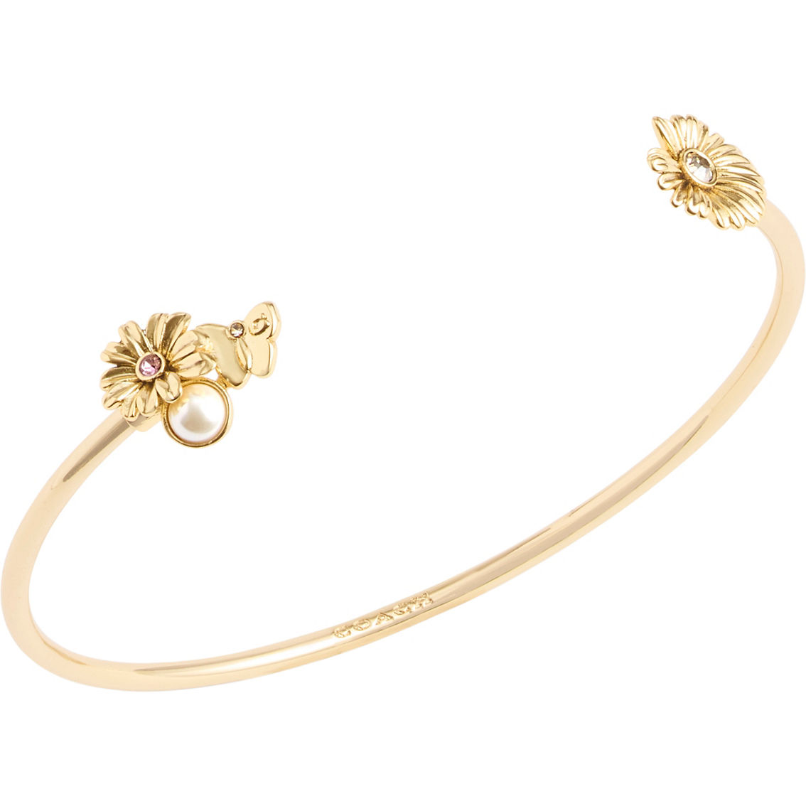 Coach Gold Daisy Cuff Bracelet 6 in. - Image 2 of 3