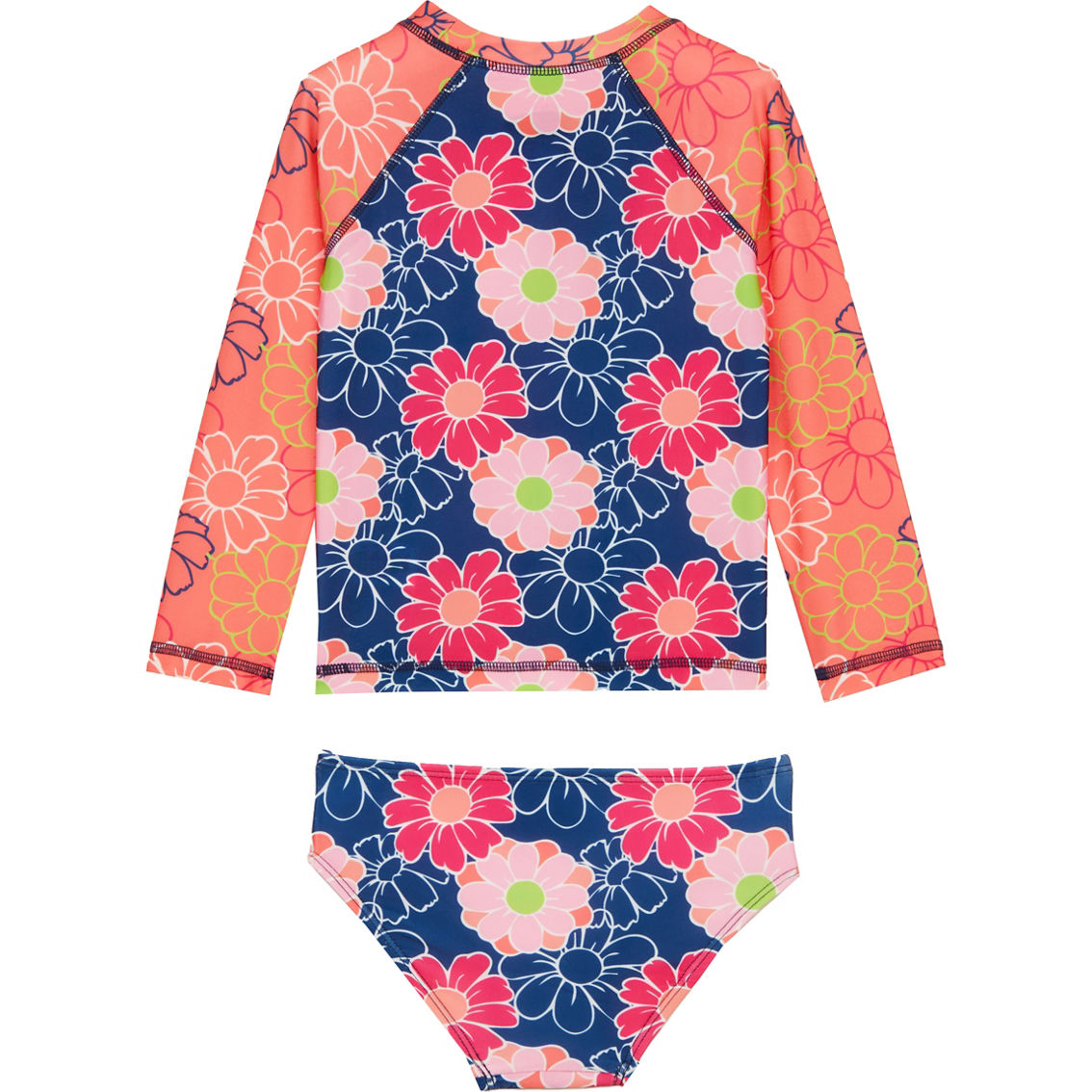 Surf Zone Toddler Girls Floral 2 pc. Swimsuit - Image 2 of 2