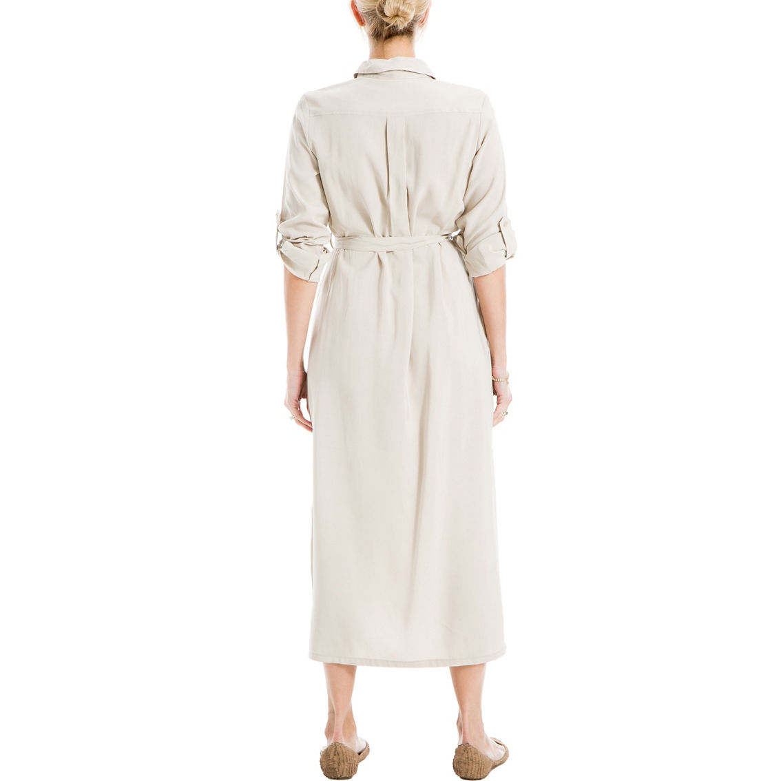 Max Studio Peachskin Midi Shirt Dress - Image 2 of 3