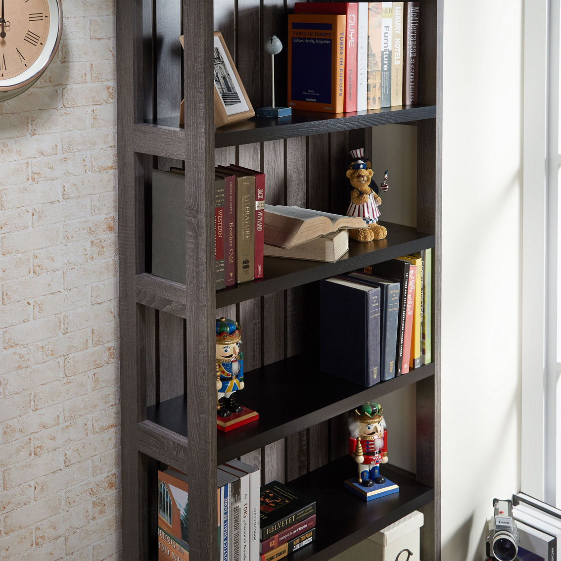 Furniture of America Iman Wood 5-Shelf Bookcase - Image 2 of 3