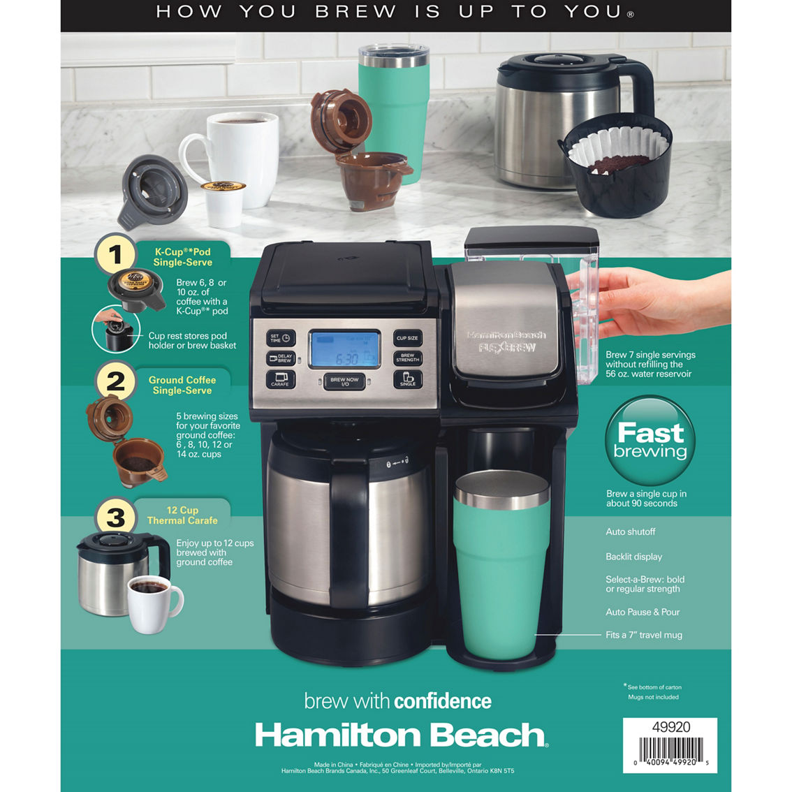 Hamilton Beach FlexBrew TRIO Coffee Maker with 12 Cup Thermal Carafe - Image 4 of 4