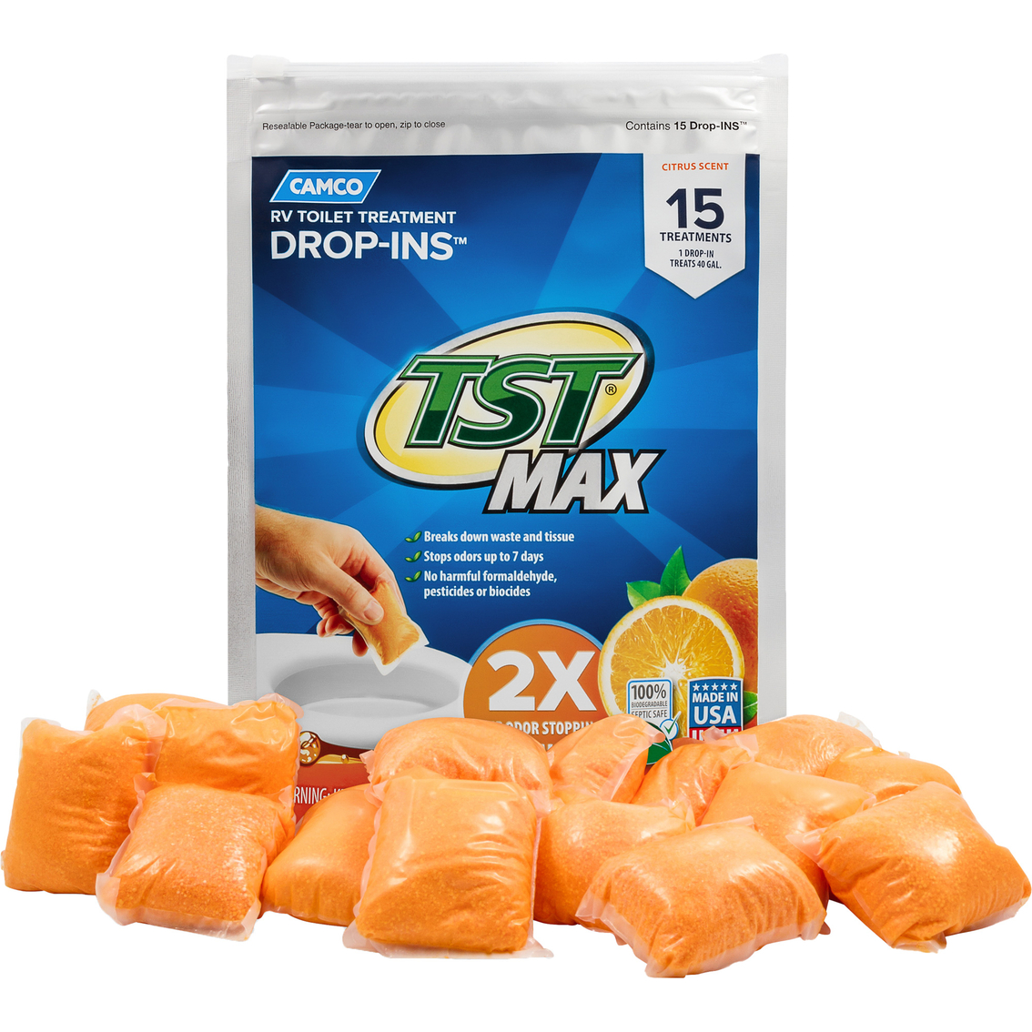 Camco TST Orange Drop-Ins, 15 ct. - Image 3 of 4