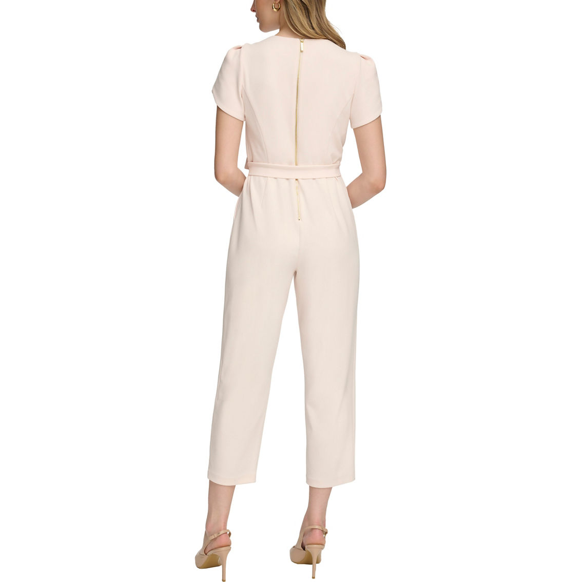 Calvin Klein Crew Neck Tie Front Jumpsuit - Image 2 of 4