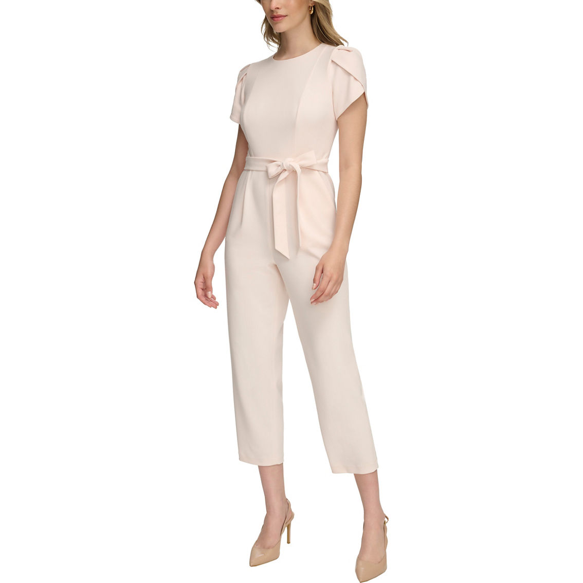 Calvin Klein Crew Neck Tie Front Jumpsuit - Image 3 of 4