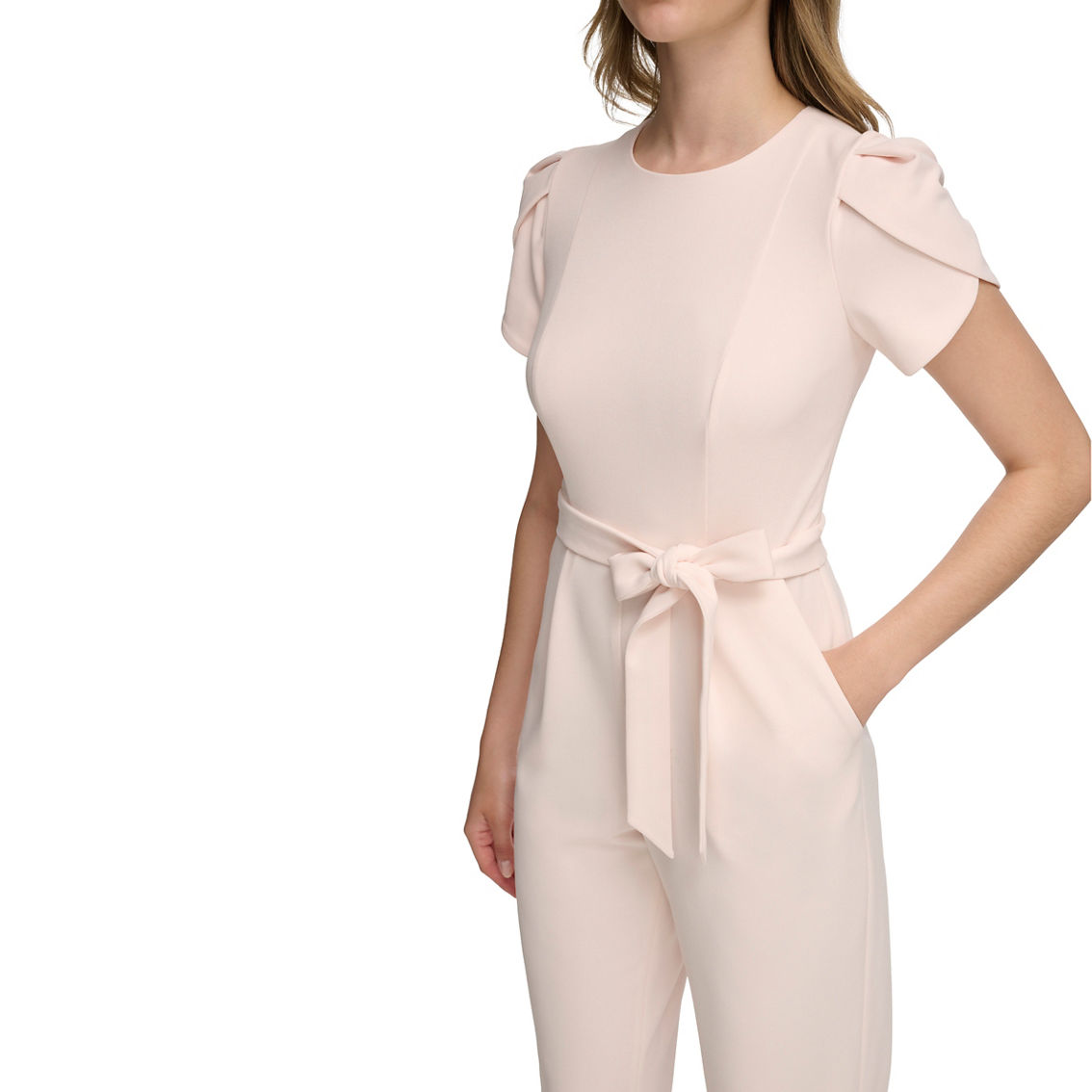 Calvin Klein Crew Neck Tie Front Jumpsuit - Image 4 of 4