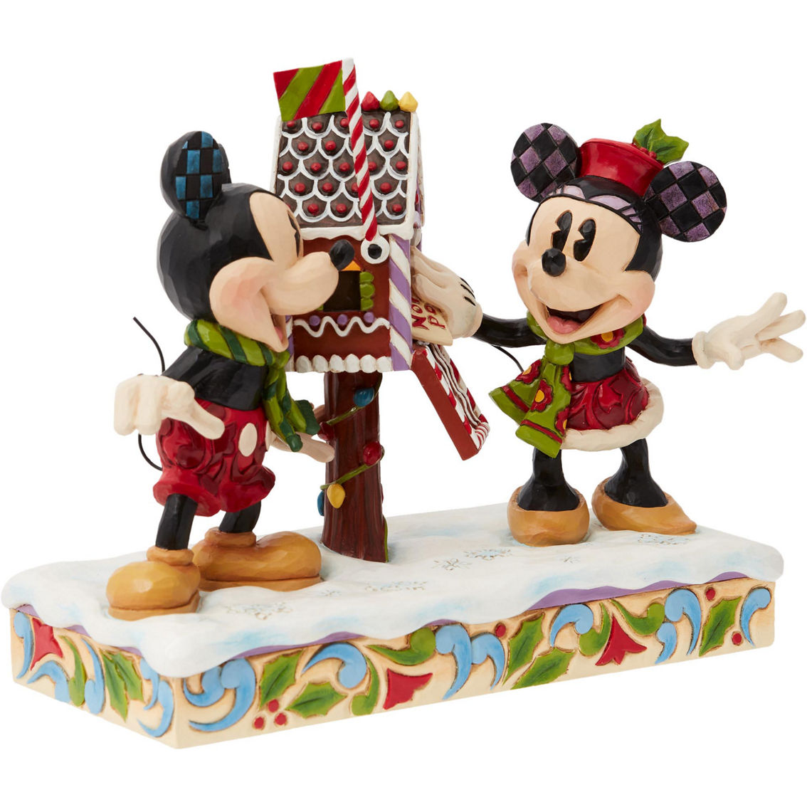 Jim Shore Disney Mickey and Minnie Mouse Letters to Santa Figurine - Image 4 of 4