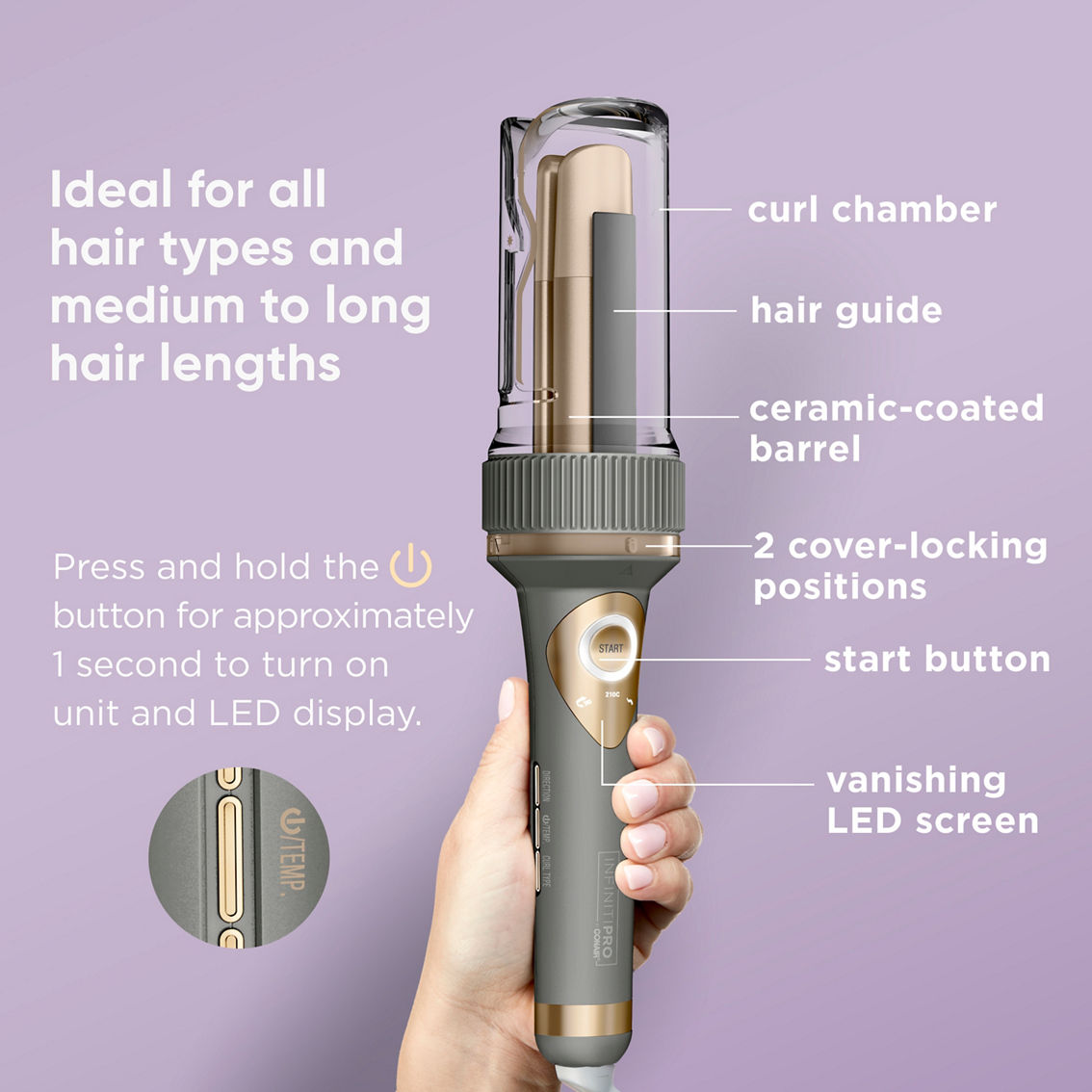 Conair InfinitiPRO Curl Secret Curler with 1.25 in. Barrel - Image 2 of 5