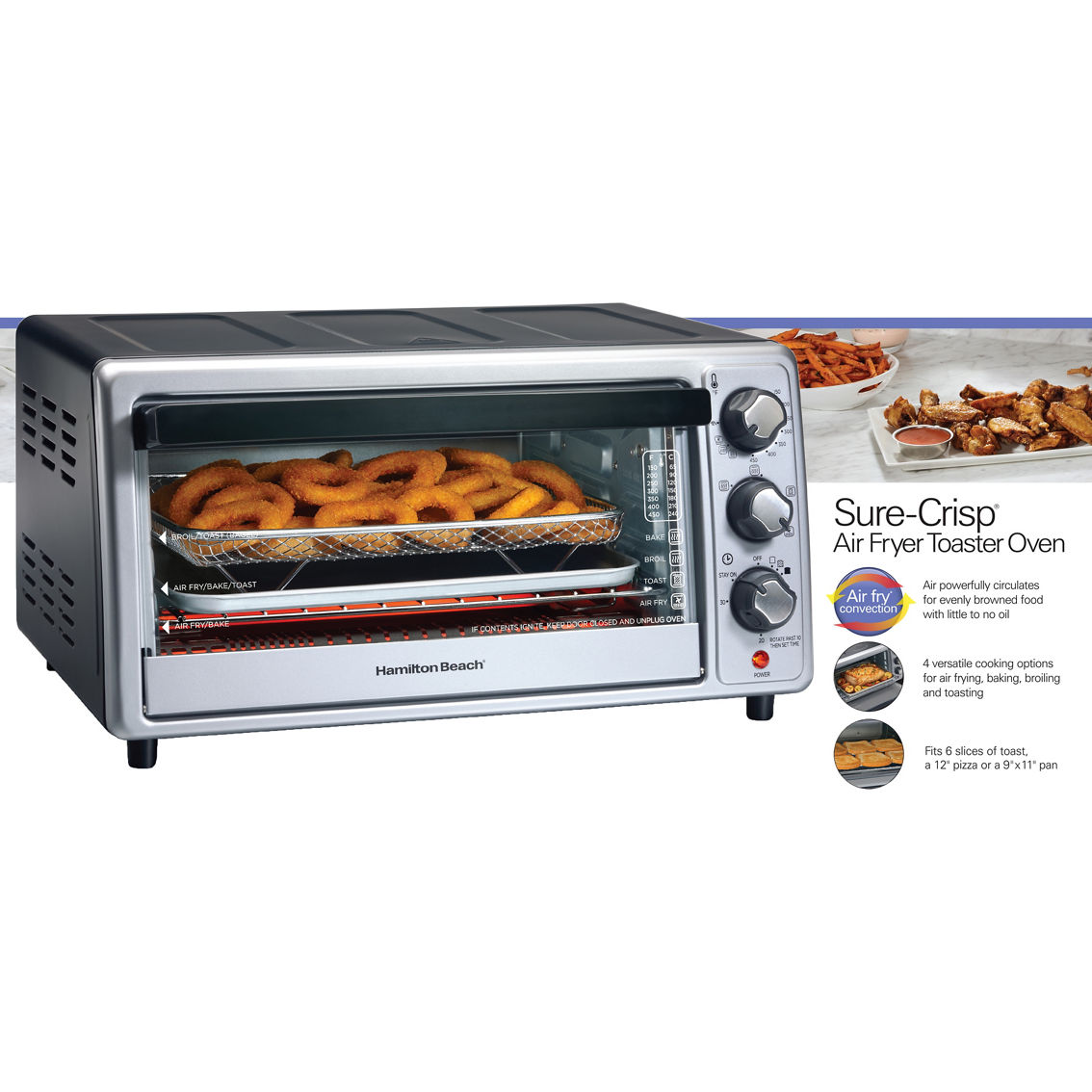 Hamilton Beach Sure Crisp Air Fryer Toaster Oven - Image 3 of 4