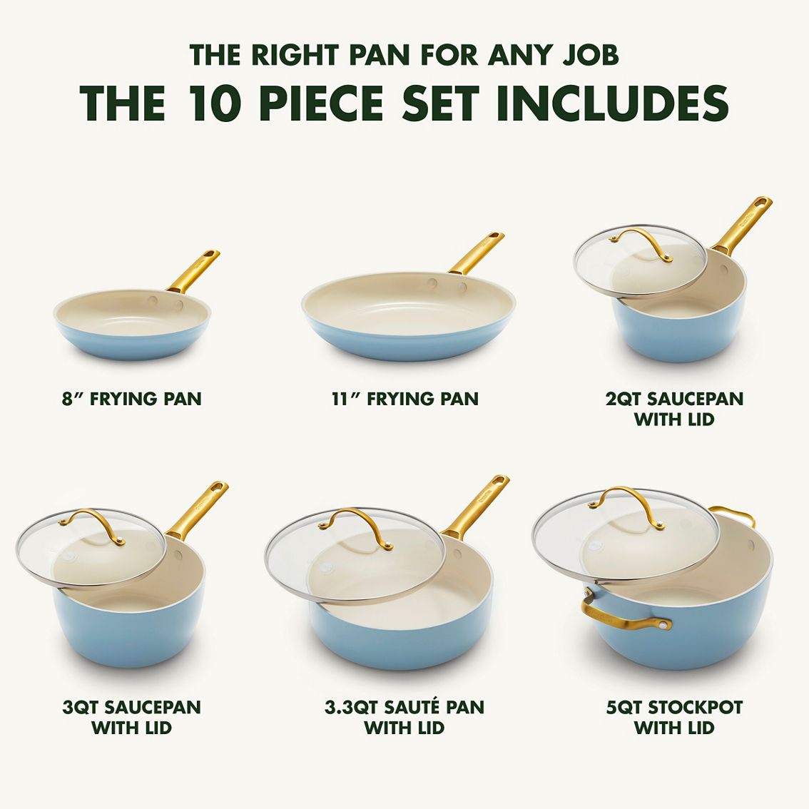 GreenPan Reserve Ceramic Nonstick 10 pc. Cookware Set - Image 2 of 8