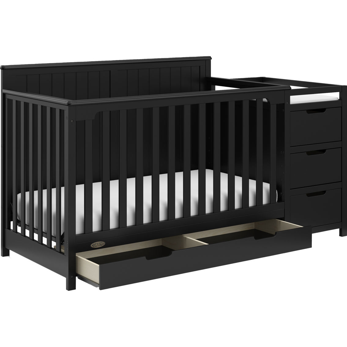 Graco Hadley 5-in-1 Convertible Crib and Changer with Drawer - Image 3 of 9