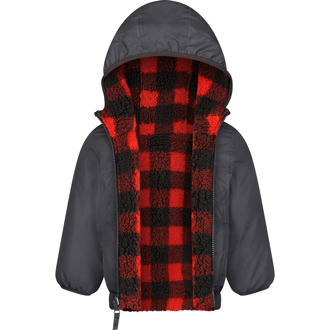 London Fog Toddler Boys Reversible Fleece Lined Hood Jacket - Image 2 of 4