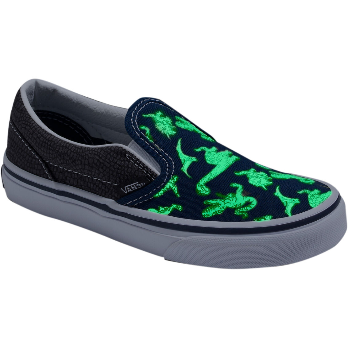 Vans Preschool Boys Classic Glow Dino Slip On Shoes - Image 5 of 5