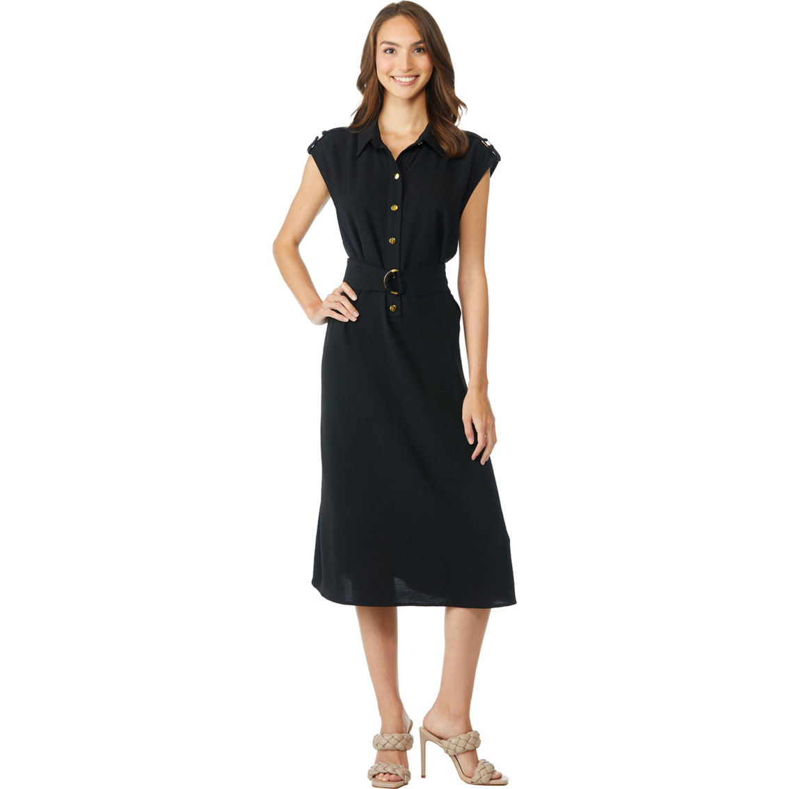 SOHO Emma & Michele Belted Midi Shirt Dress - Image 3 of 3