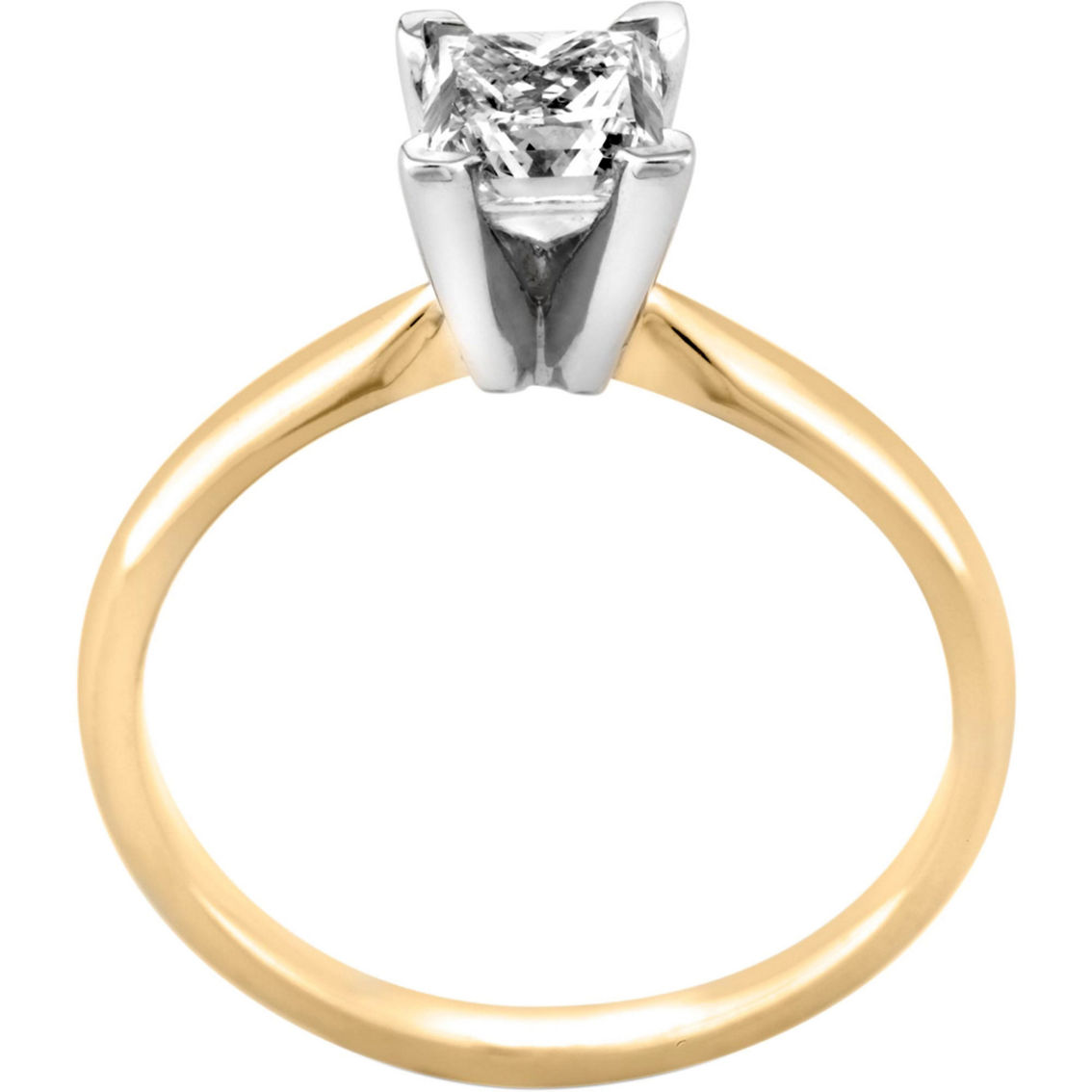 14K Gold 1/4 Ct. Princess Cut Diamond Solitaire Ring - Image 2 of 2