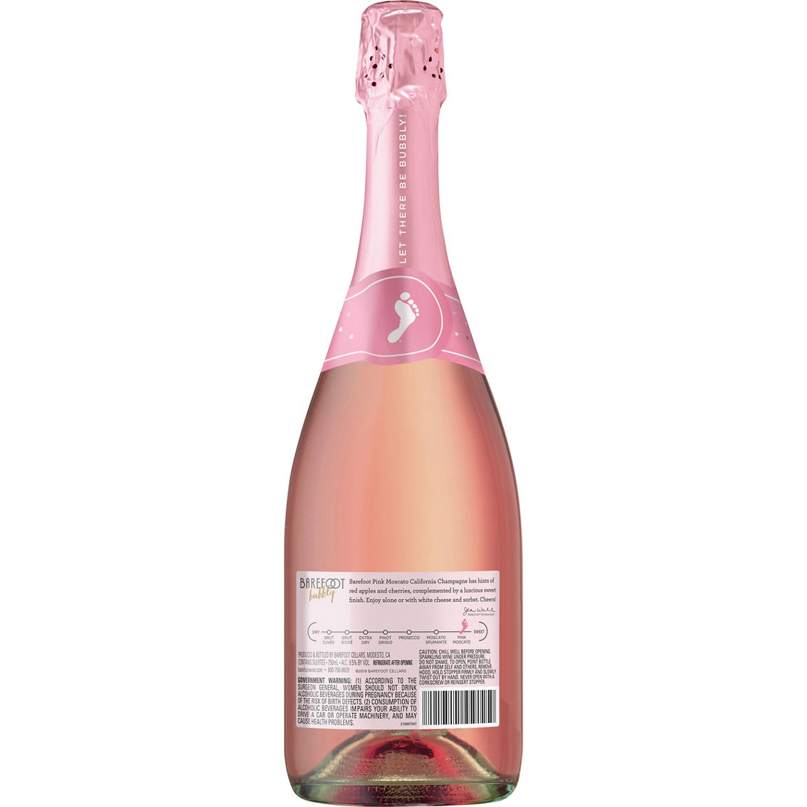 Barefoot Bubbly Pink Moscato Champagne, 750 ml - Image 2 of 2