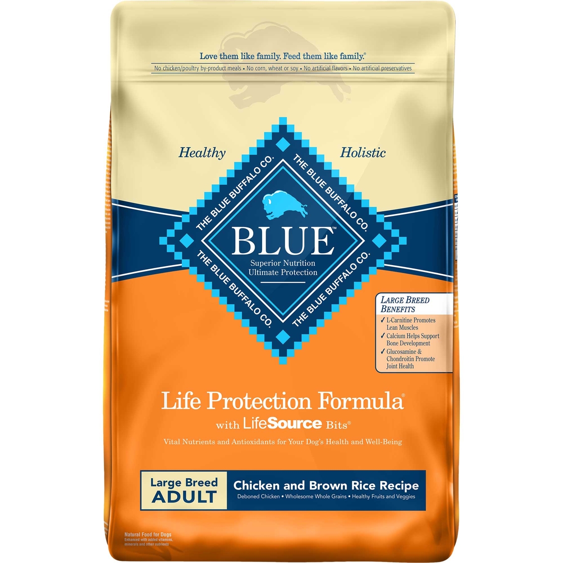 Blue Buffalo Chicken and Brown Rice Large Breed Adult Dog Food