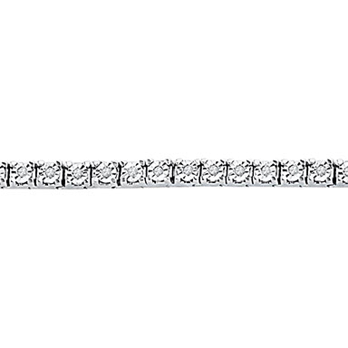 Sterling Silver 1/2 CTW Classic Diamond Bracelet - Image 2 of 2