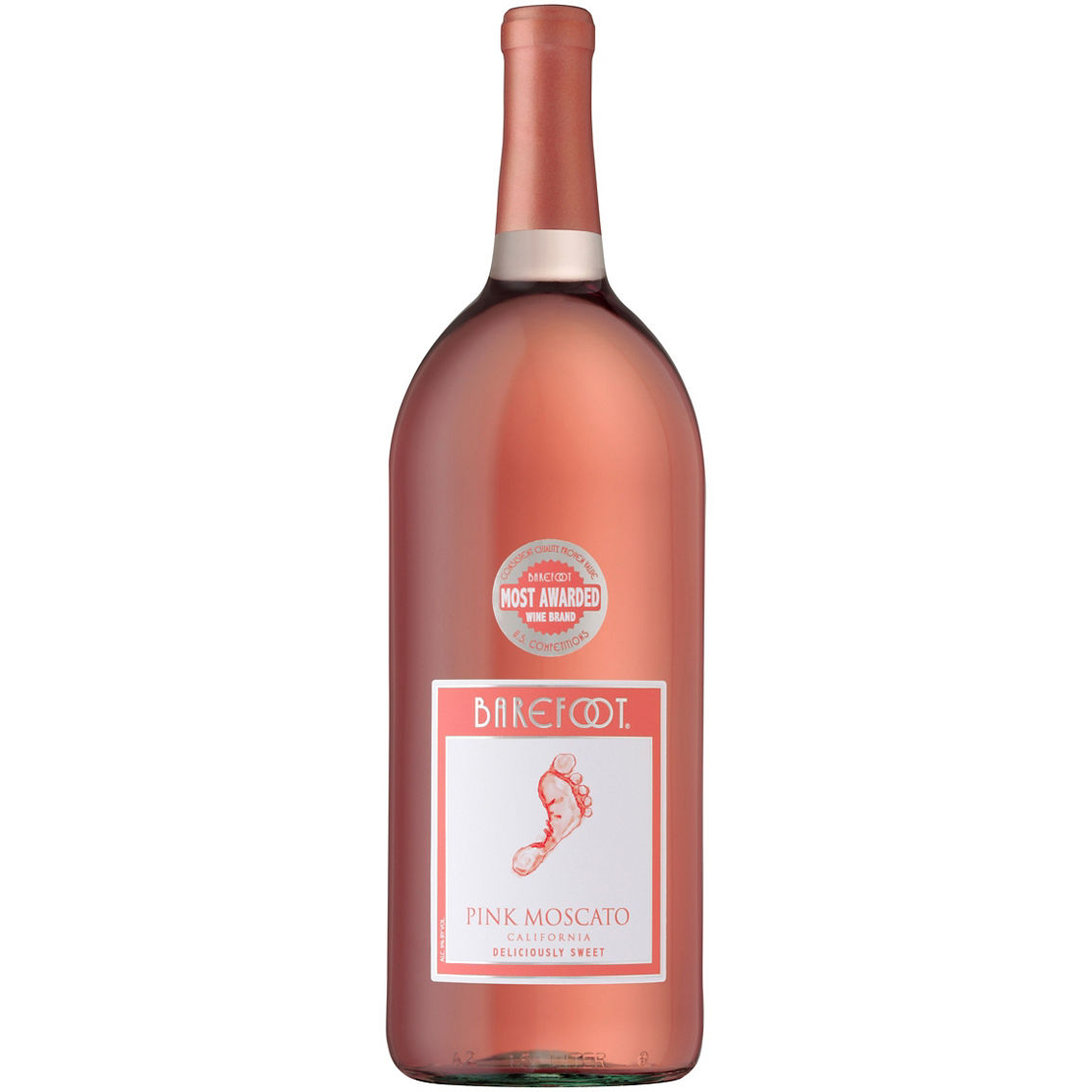 Barefoot Moscato Sweet Pink Wine, 1.5 L