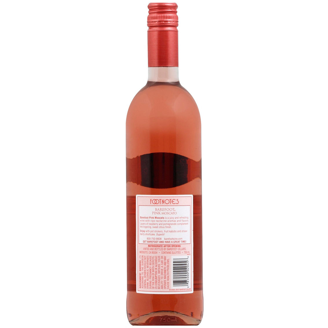 Barefoot Pink Moscato 750ml - Image 2 of 2