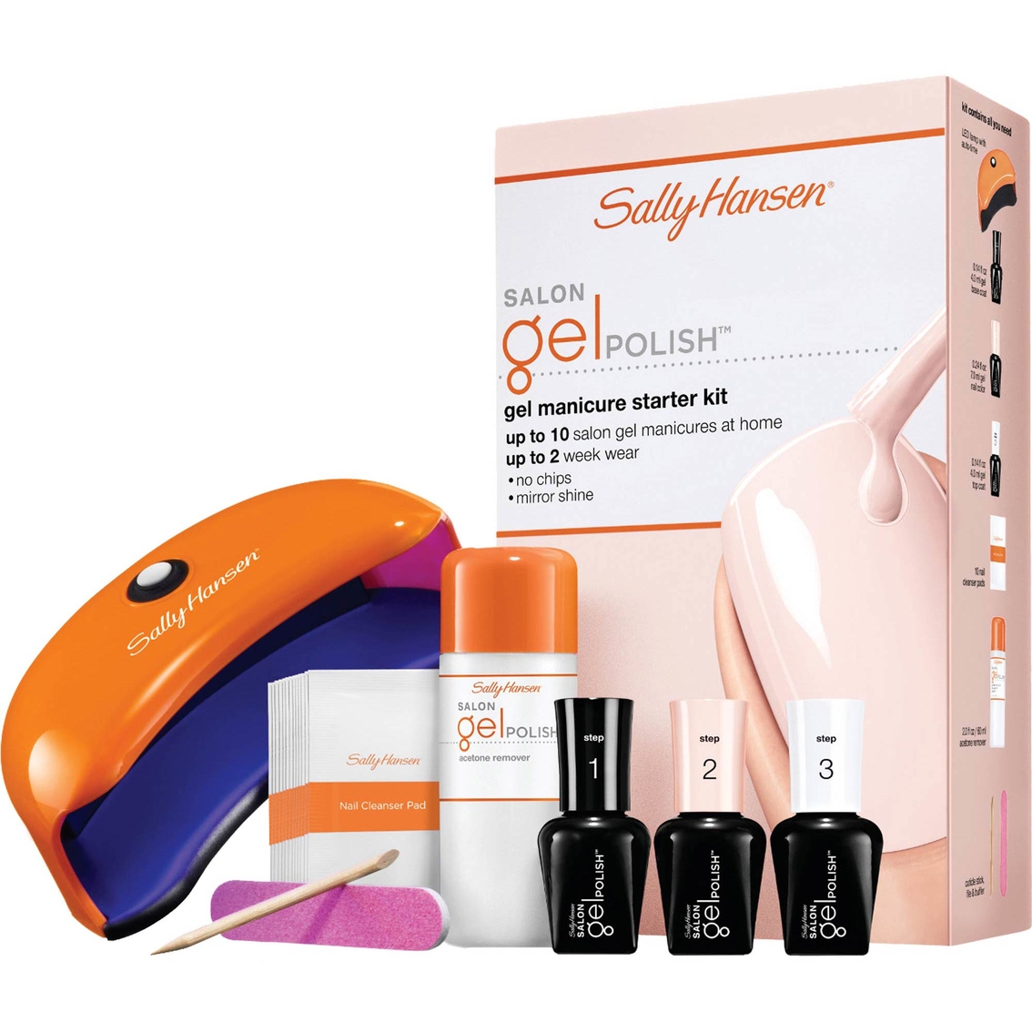 Sally Hansen Salon Gel Polish Gel Nail Color Starter Kit