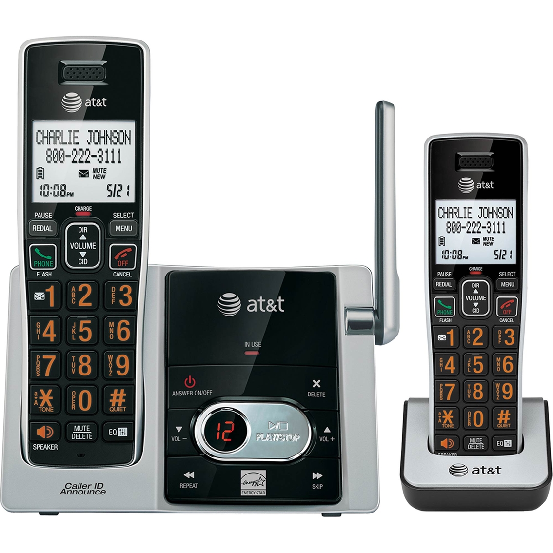AT&T DECT 6.0 Expandable Cordless Phone System with Digital Answering System