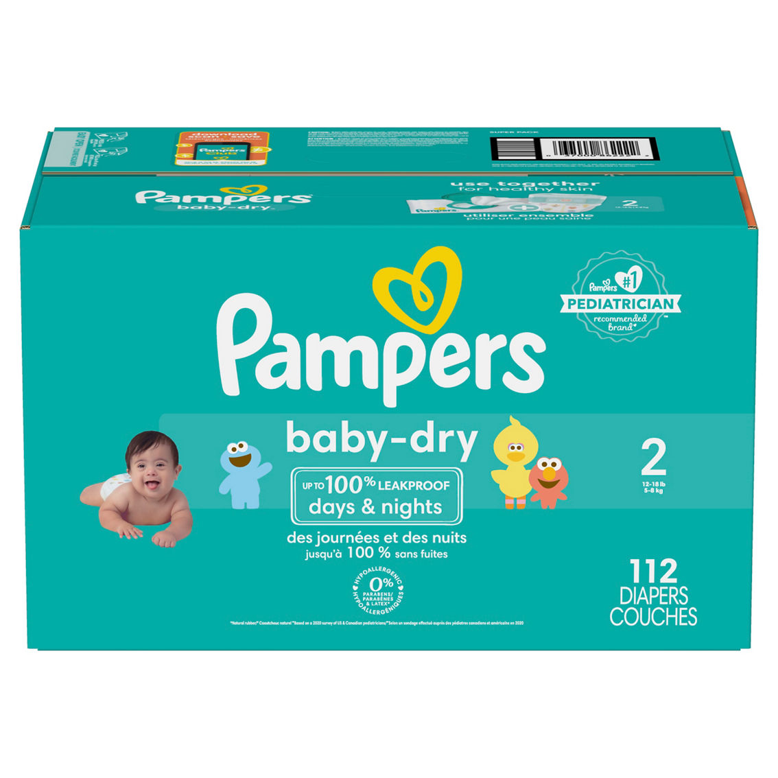 Pampers Baby Dry Super Pack Diapers Size 2 (12-18 lb.), 112 Ct. - Image 2 of 2