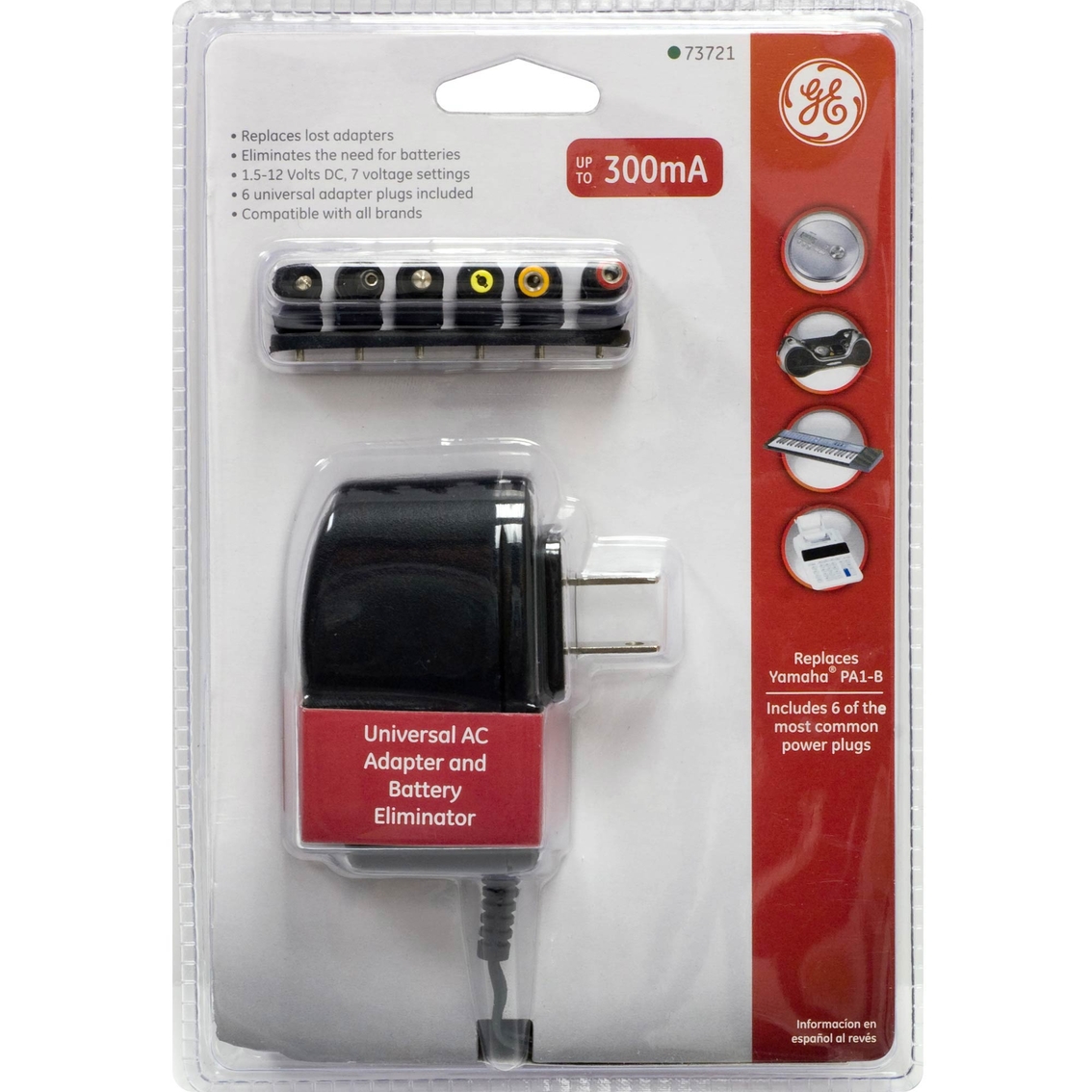 GE Universal AC Adapter and Battery Eliminator (up to 300mA) - Image 2 of 2