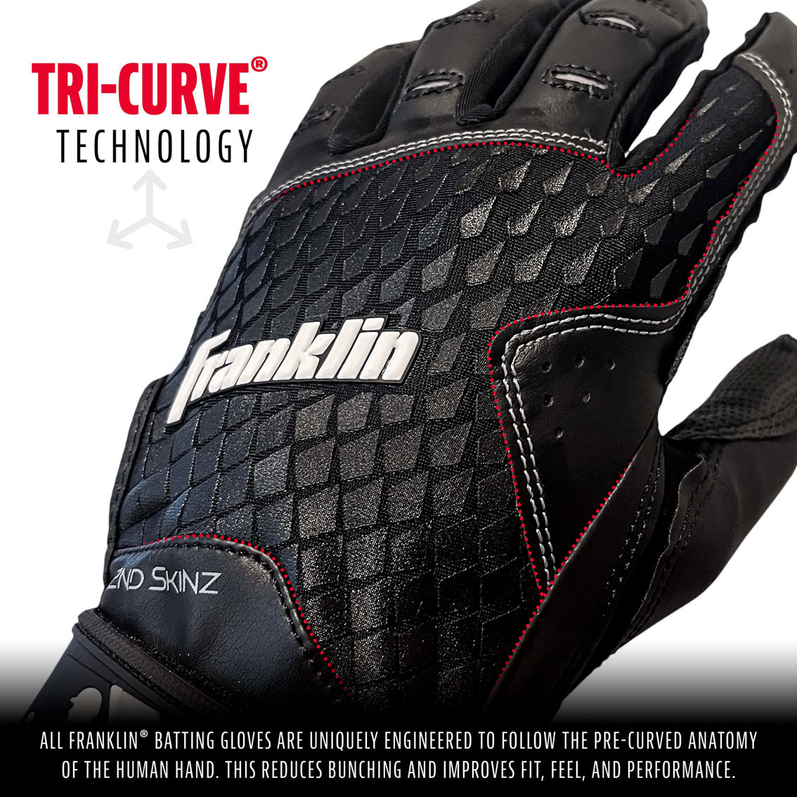 Franklin MLB Adult 2nd Skinz Batting Gloves - Image 3 of 7