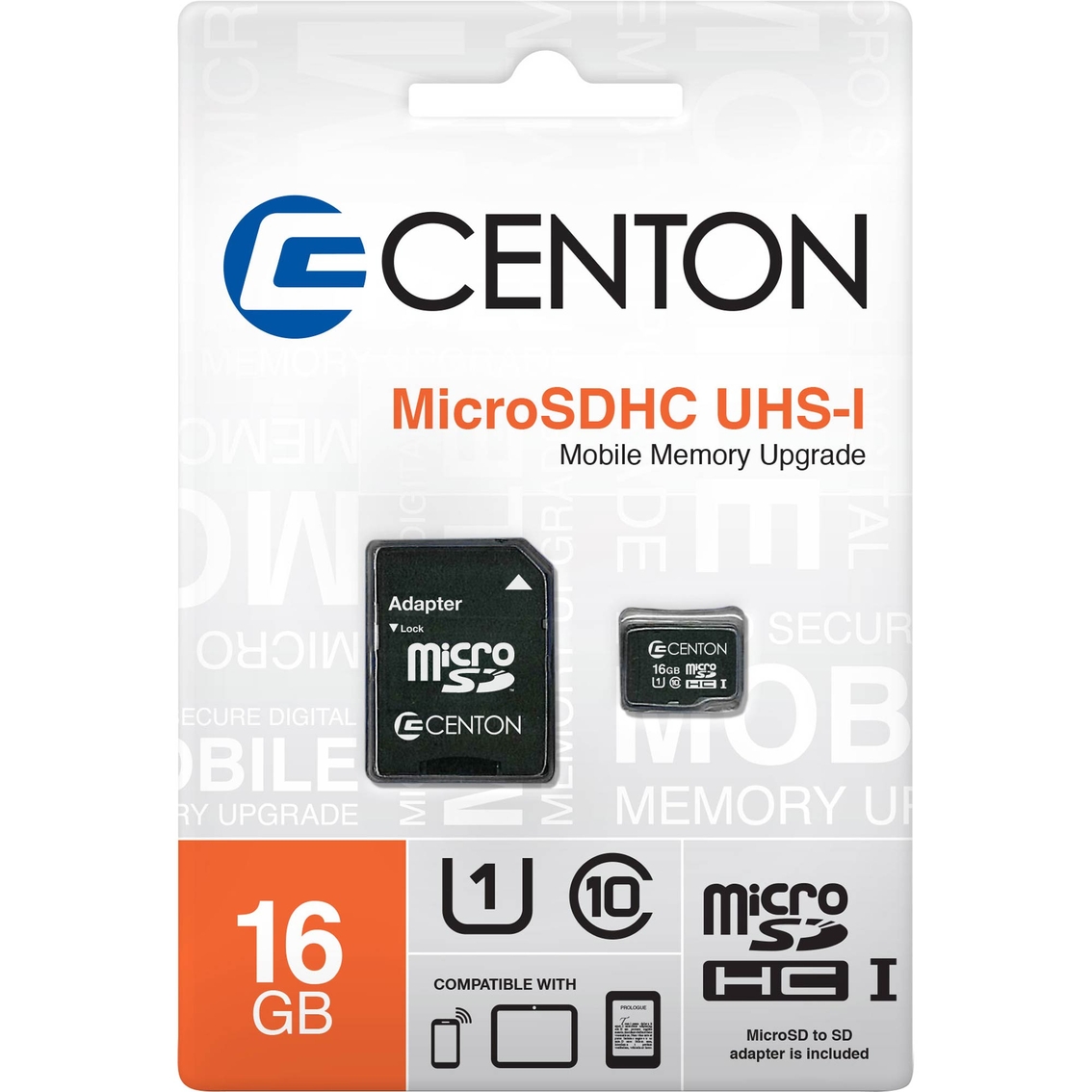 Centon 16G Micro SD UHS-1 Flash Memory Card