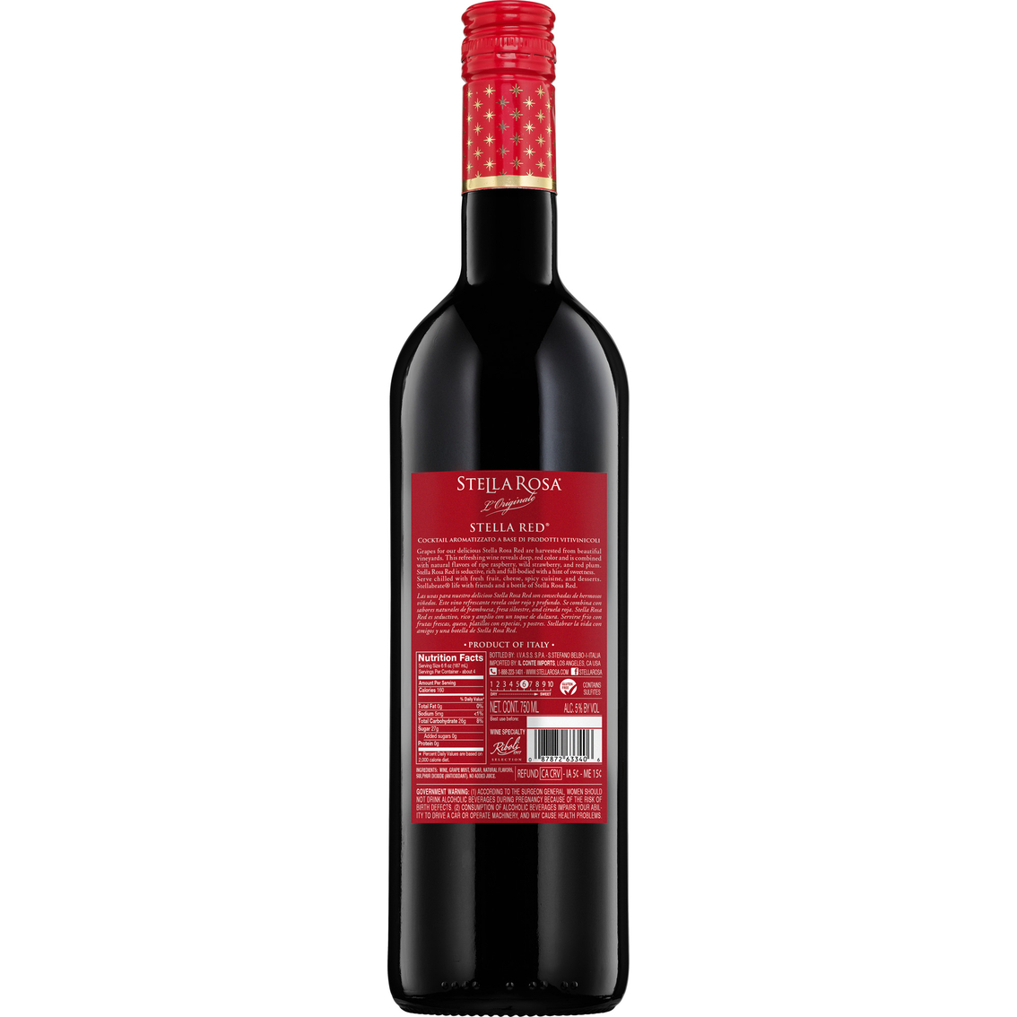 Stella Rosa Red 750ml - Image 2 of 2