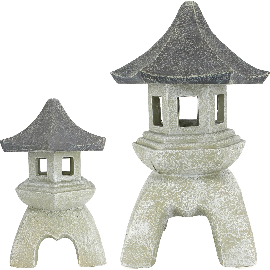 Design Toscano Pagoda Lantern Sculptures, Set of 2 - Image 3 of 4