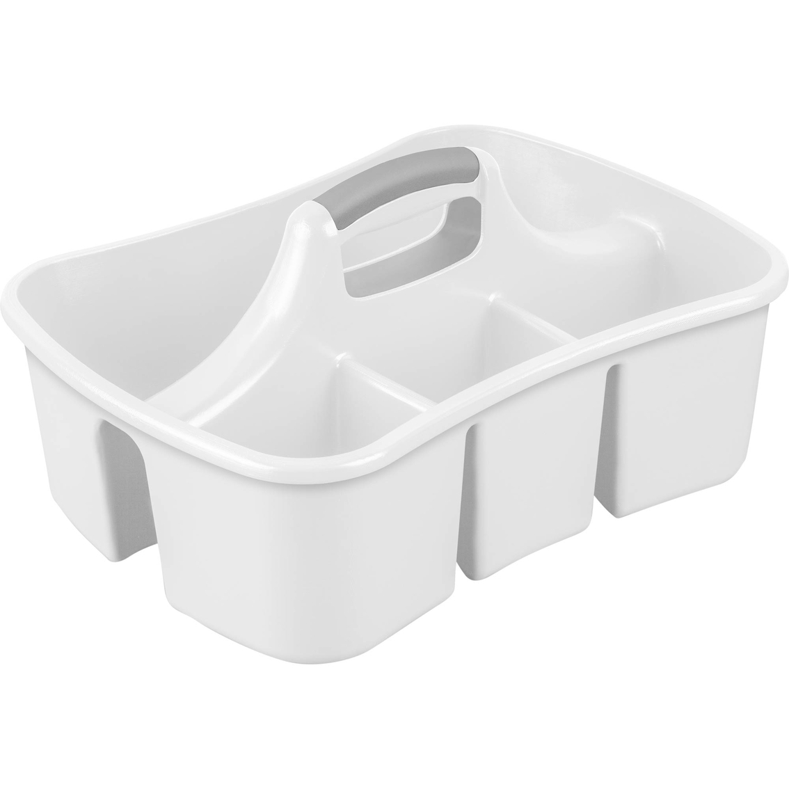 Sterilite White Divided Storage Ultra Caddy with 4 Compartments and Handles  (24 -Pack) 24 x 15888006 - The Home Depot