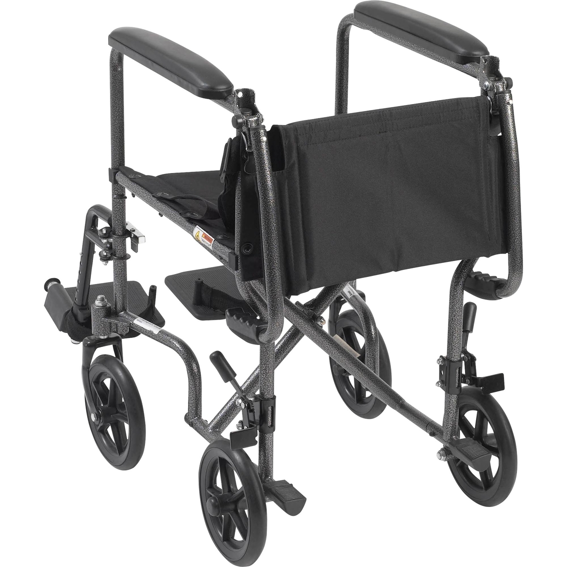 Drive Medical Lightweight Steel Transport Wheelchair, Fixed Full Arms - Image 3 of 4