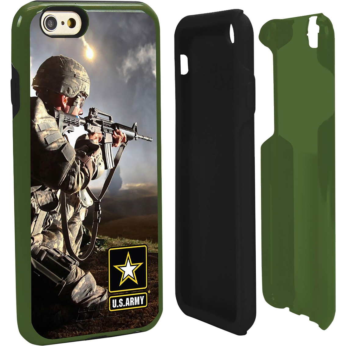 Guard Dog US Army Full Print Hybrid Case for iPhone 6 with Guard Glass Green/Black