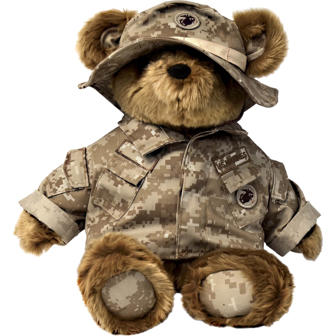 Bear Forces of America Marine Corps Woodland Marpat Uniform Plush Bear 16 in.