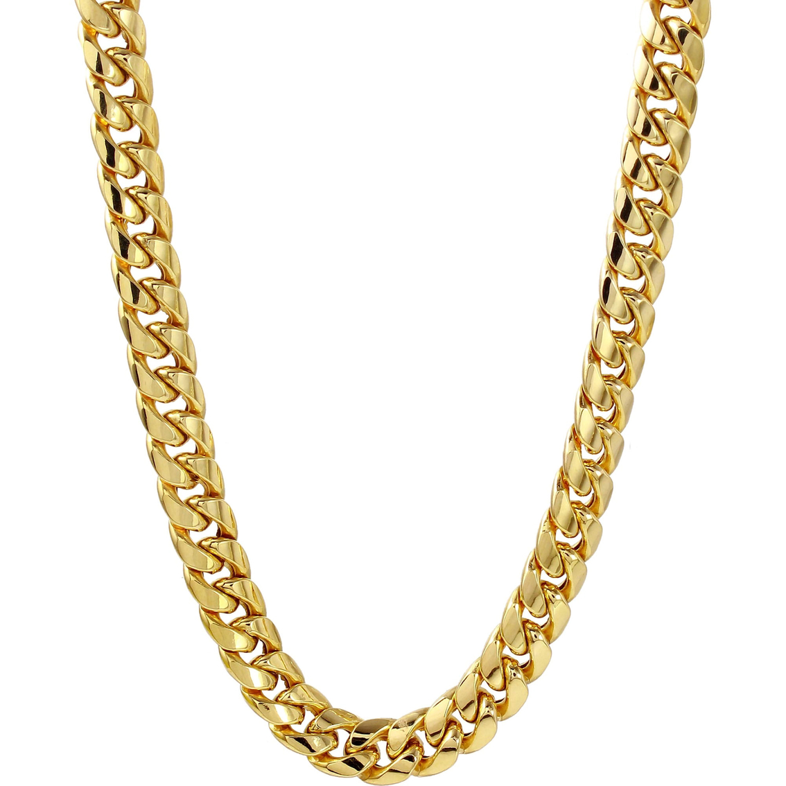 10K Yellow Gold 7.5mm Semi Solid Miami Cuban Link 24 in. Chain
