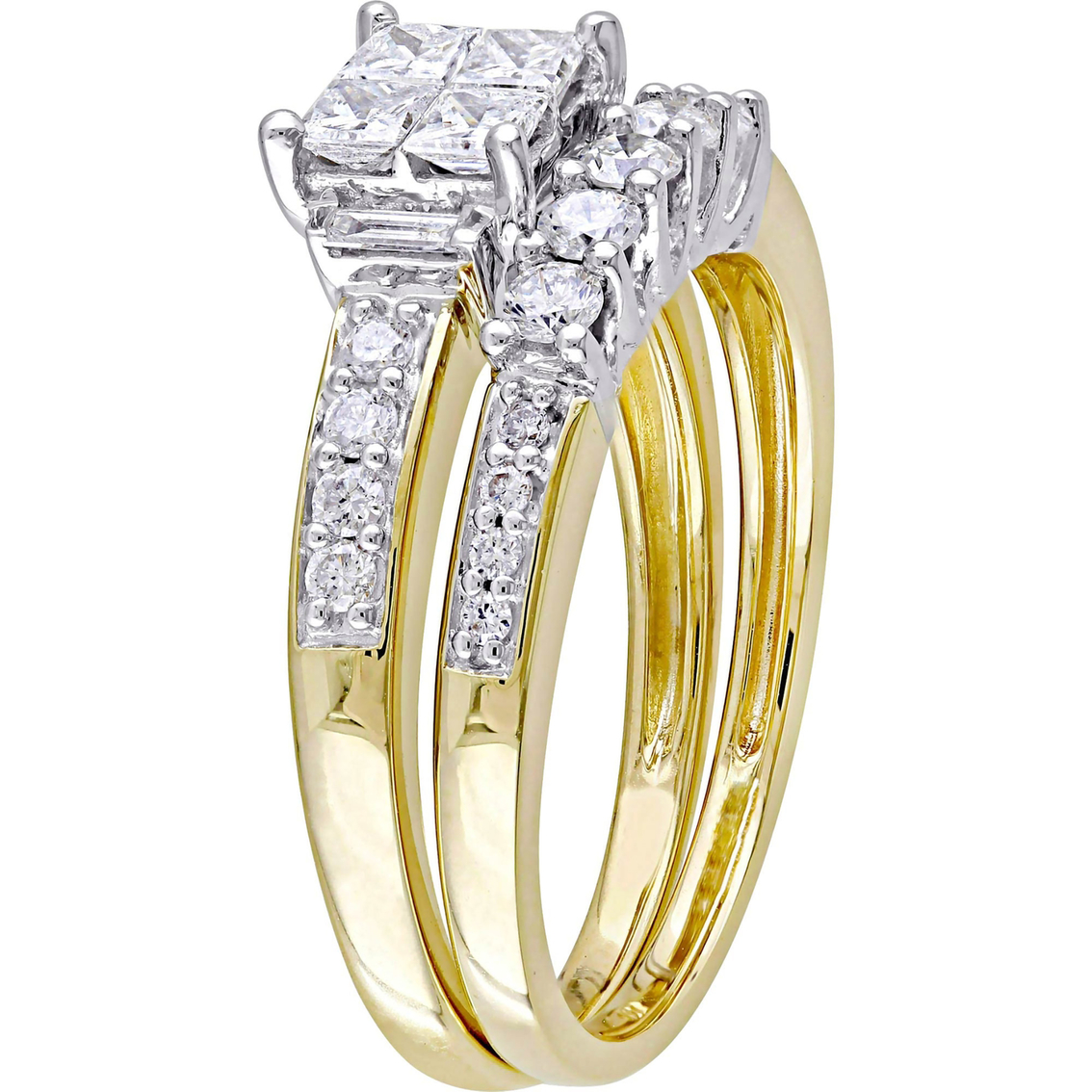 Diamore 14K Yellow Gold 1 CTW Multi-Shape Diamond Bridal Set - Image 2 of 4