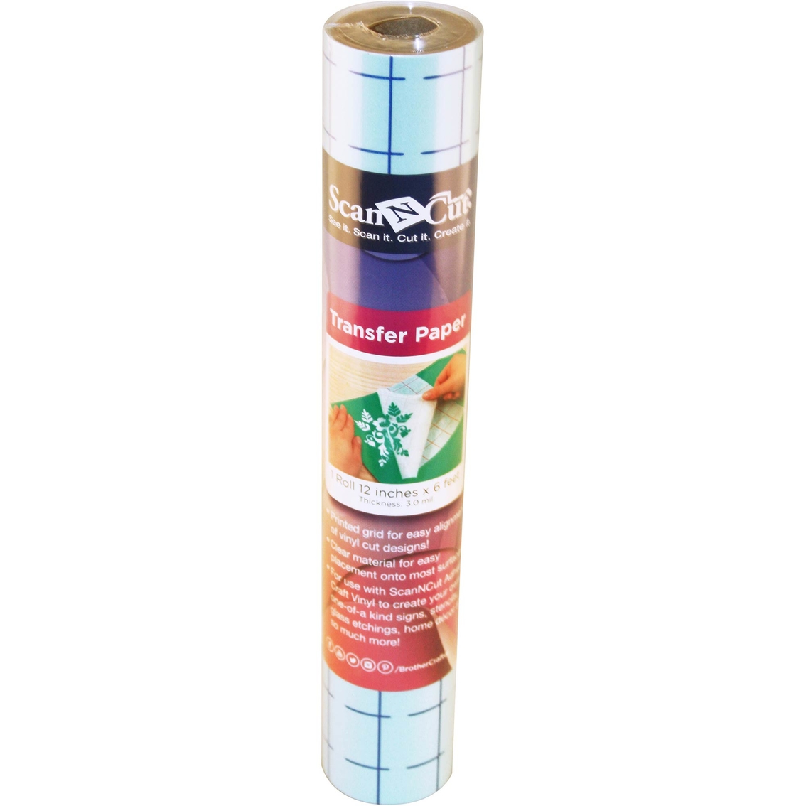 Brother Adhesive Transfer Paper With Grid 12 in. Wide x 6 ft. - Image 2 of 2