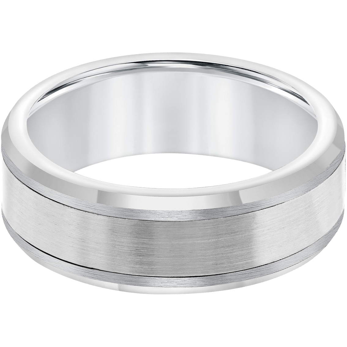 Triton Men's 7mm Diamond Tungsten Band - Image 2 of 4