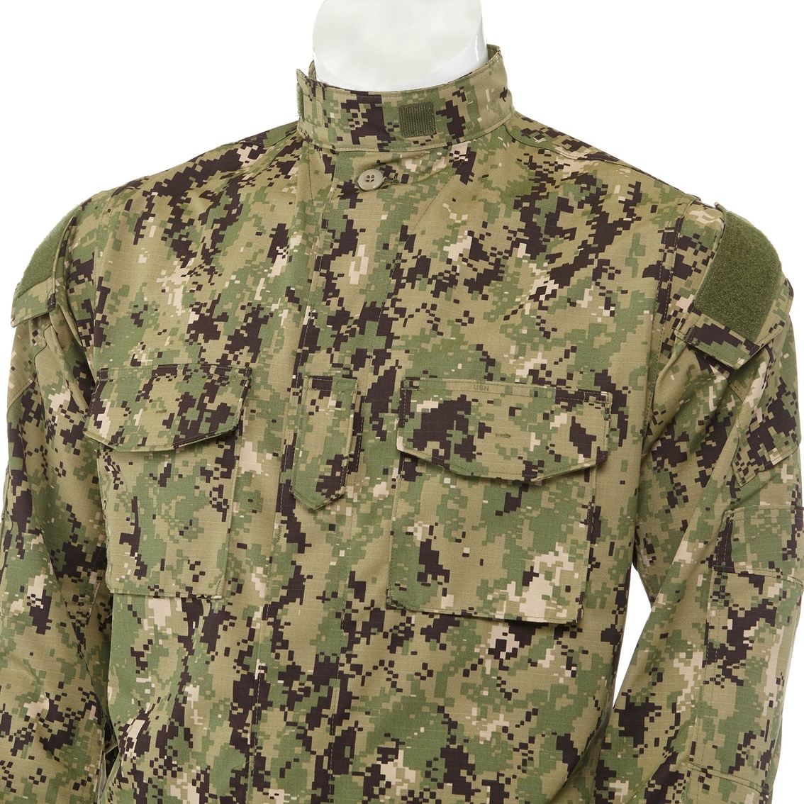 DLATS Navy Men's NWU III Woodland Camo Coat - Image 3 of 3