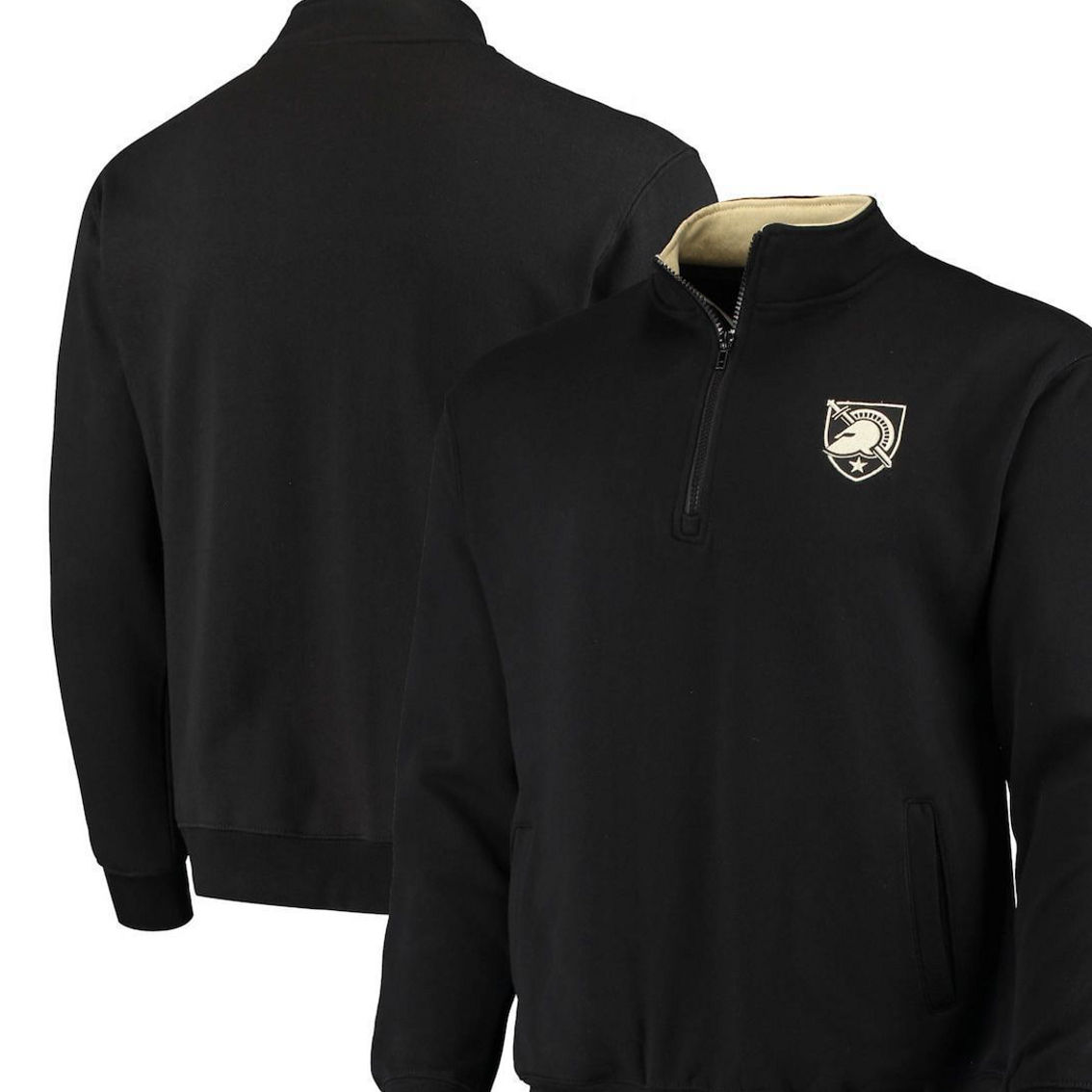 Colosseum Men's Black Army Black Knights Tortugas Logo Quarter-Zip Jacket - Image 2 of 4