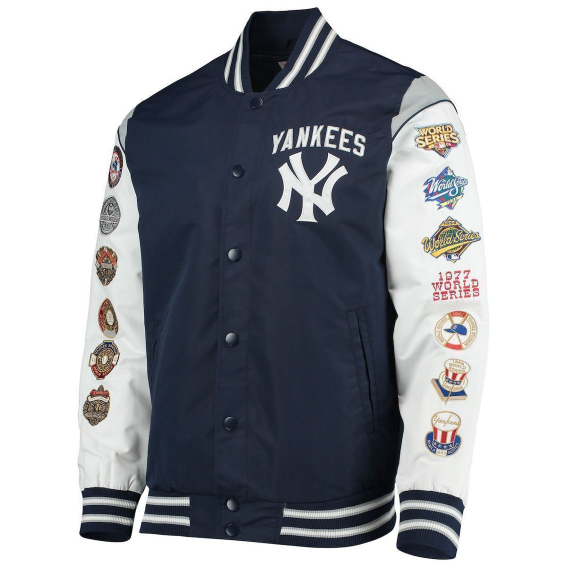 Atlanta Braves G-III Sports by Carl Banks Title Holder Full-Snap Varsity  Jacket - Navy