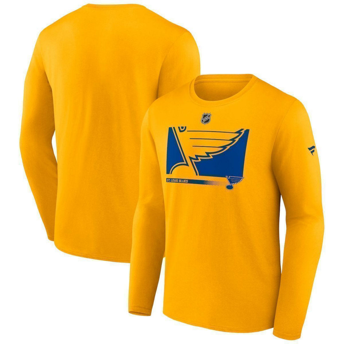 Fanatics Branded Men's Gold St. Louis Blues Authentic Pro Core Collection Secondary Long Sleeve T-Shirt - Image 2 of 4