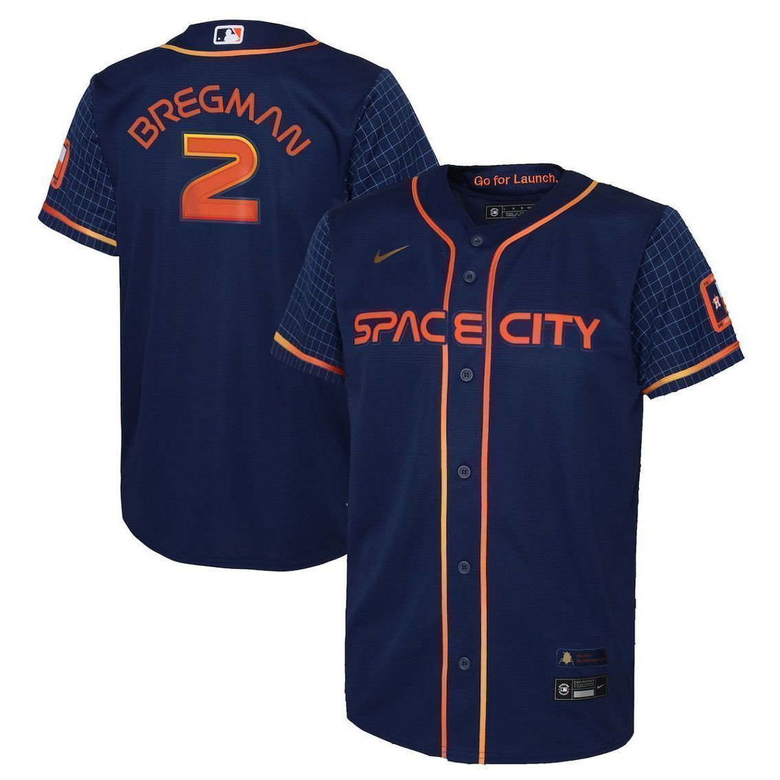 Nike Youth Alex Bregman Navy Houston Astros City Connect Replica Player Jersey - Image 2 of 4