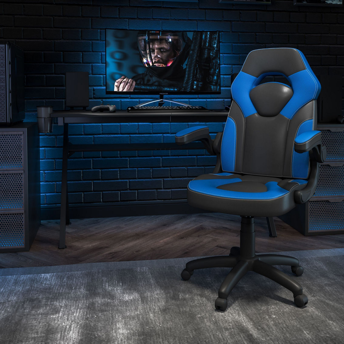 Flash Furniture Racing Ergonomic Gaming Chair with Flip-Up Arms - Image 1 of 5