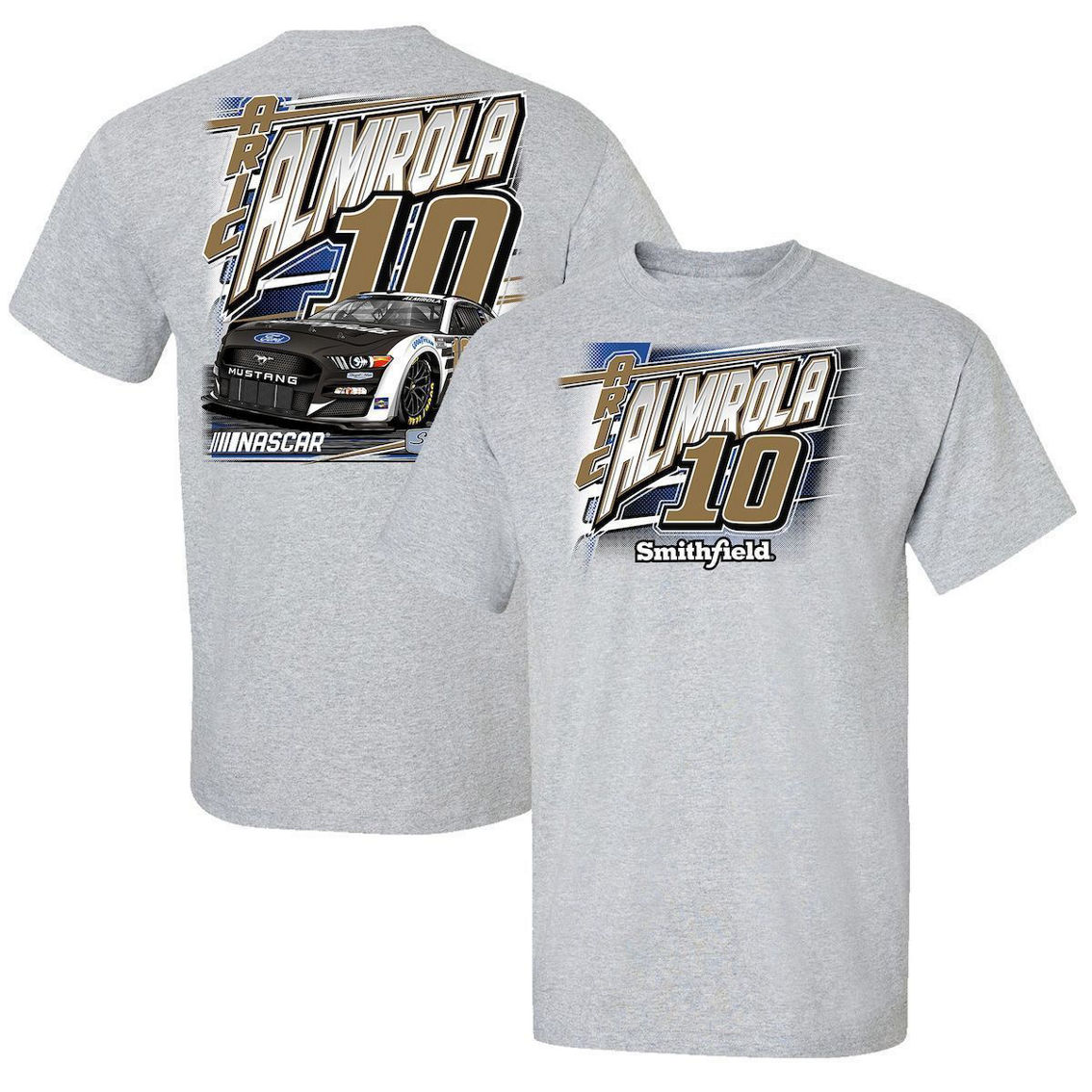 Stewart-Haas Racing Team Collection Men's Heathered Gray Aric Almirola Car T-Shirt - Image 2 of 4