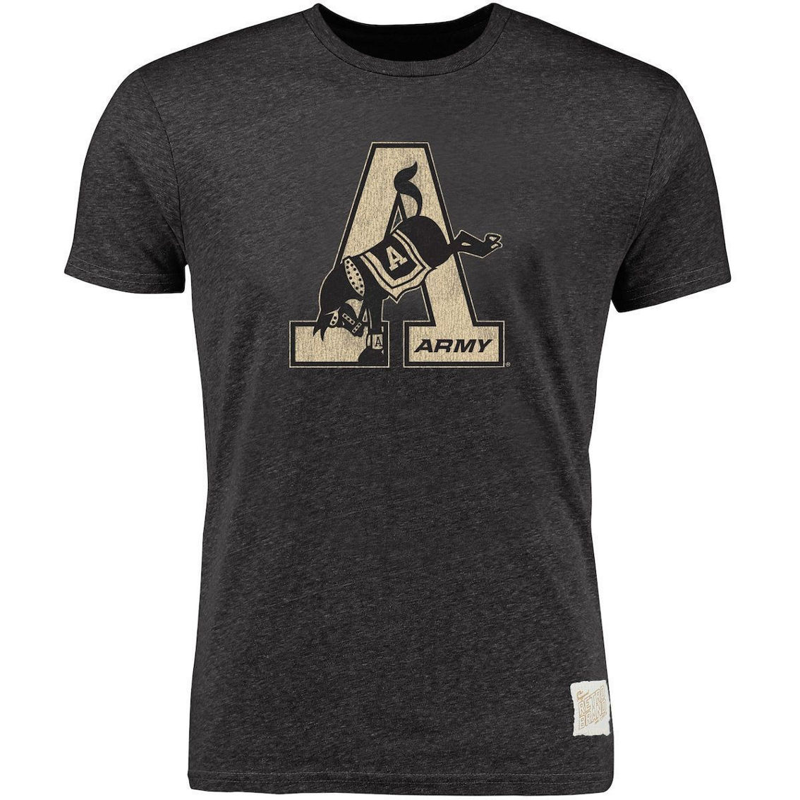 Original Retro Brand Men's Heather Black Army Black Knights Vintage A Tri-Blend T-Shirt - Image 2 of 3