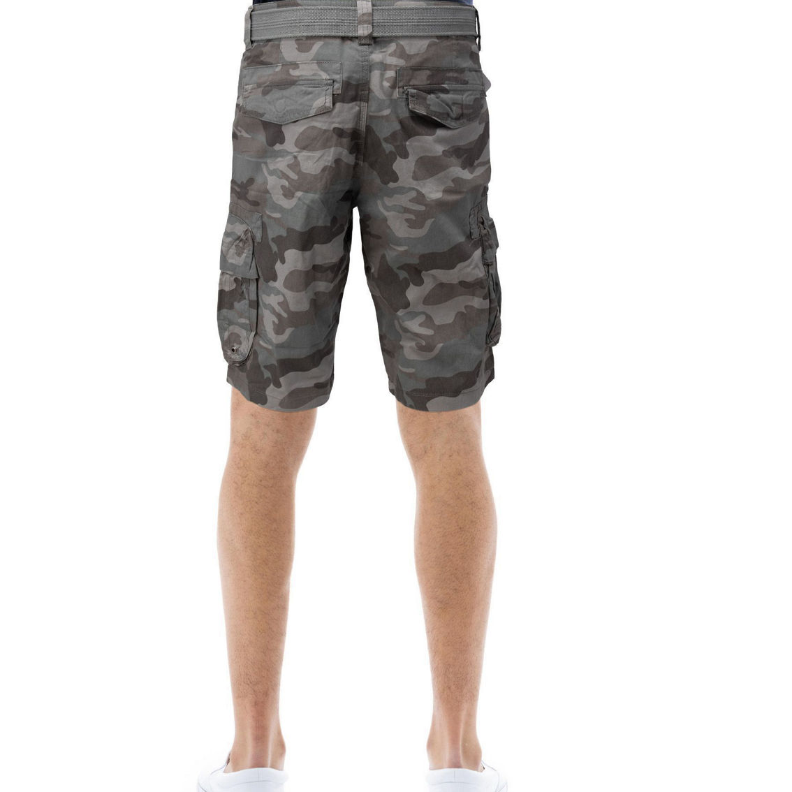 Men's Belted Knee Length Tactical Cargo Shorts - Image 2 of 5